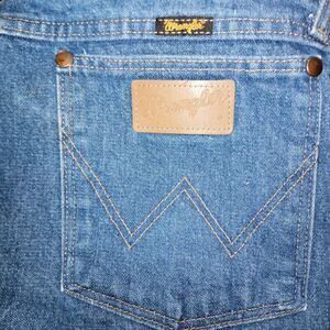 Wrangler Jeans Mens 38x34 13MWZ Cowboy Cut Original Fit Western Denim Blue
